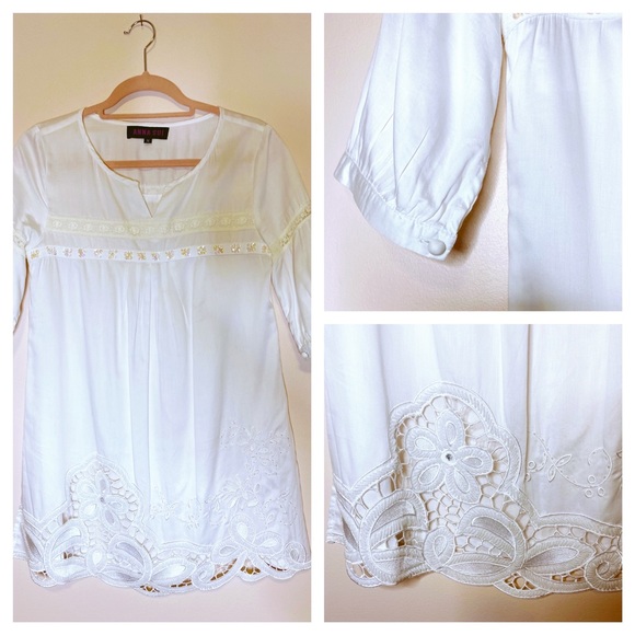 Anna Sui Tops - Anna Sui Women’s Blouse Tunic with beads Size M